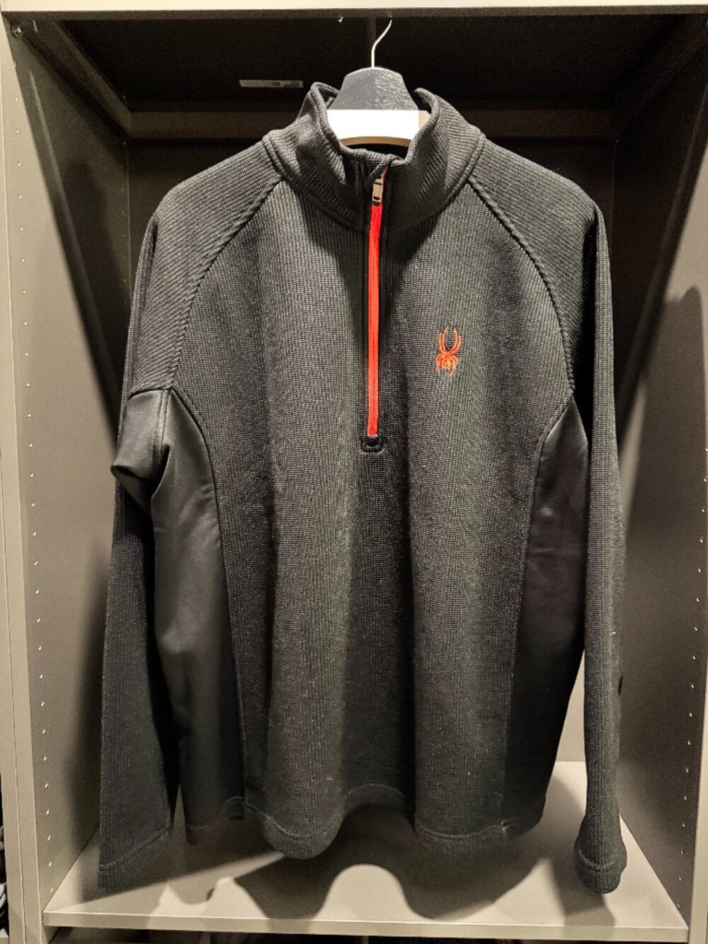 Spyder Outbound Half Zip Core Sweater Men’s XL Black Red Ski Fleece